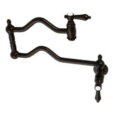 Heirloom Two-Handle 1-Hole Wall Mount Pot Filler Faucet