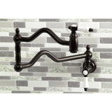 Bel-Air Two-Handle 1-Hole Wall Mount Pot Filler Faucet