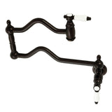 Bel-Air Two-Handle 1-Hole Wall Mount Pot Filler Faucet