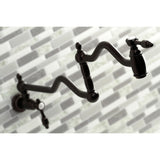Tudor Two-Handle 1-Hole Wall Mount Pot Filler Faucet