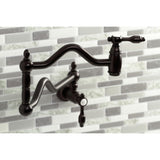 Tudor Two-Handle 1-Hole Wall Mount Pot Filler Faucet