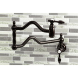 Tudor Two-Handle 1-Hole Wall Mount Pot Filler Faucet