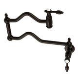 Tudor Two-Handle 1-Hole Wall Mount Pot Filler Faucet