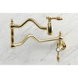 Tudor Two-Handle 1-Hole Wall Mount Pot Filler Faucet