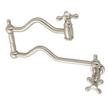Heritage Two-Handle 1-Hole Wall Mount Pot Filler Faucet