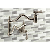 Heirloom Two-Handle 1-Hole Wall Mount Pot Filler Faucet