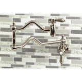Heirloom Two-Handle 1-Hole Wall Mount Pot Filler Faucet