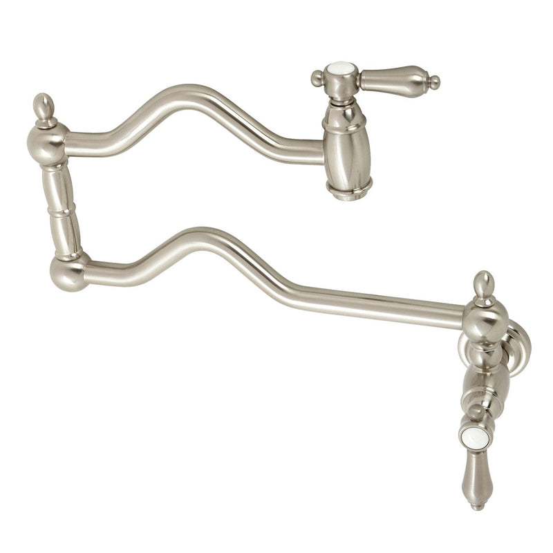 Heirloom Two-Handle 1-Hole Wall Mount Pot Filler Faucet