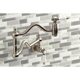 Bel-Air Two-Handle 1-Hole Wall Mount Pot Filler Faucet
