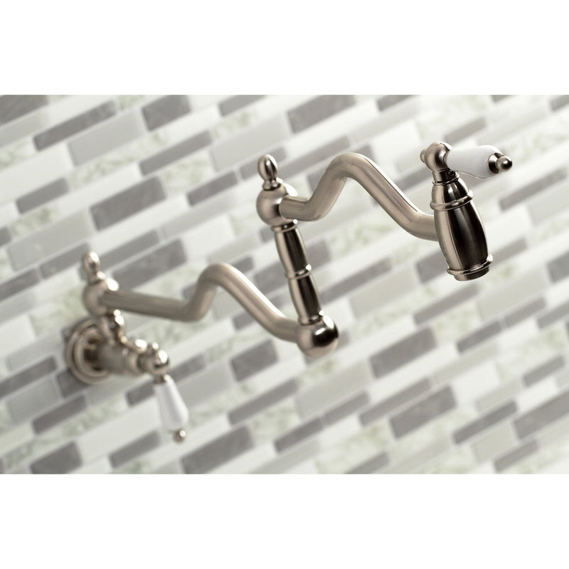 Heritage Two-Handle 1-Hole Wall Mount Pot Filler Faucet