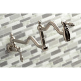 Tudor Two-Handle 1-Hole Wall Mount Pot Filler Faucet