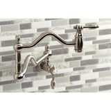 Tudor Two-Handle 1-Hole Wall Mount Pot Filler Faucet
