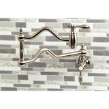 Tudor Two-Handle 1-Hole Wall Mount Pot Filler Faucet