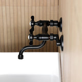 Essex Double-Handle 2-Hole Wall Mount Bathroom Faucet