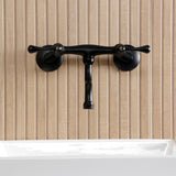 Kingston Double-Handle 2-Hole Wall Mount Bathroom Faucet