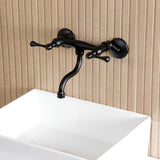 Kingston Double-Handle 2-Hole Wall Mount Bathroom Faucet