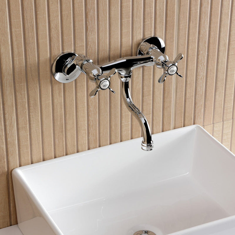 Essex Double-Handle 2-Hole Wall Mount Bathroom Faucet