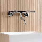 Kingston Double-Handle 2-Hole Wall Mount Bathroom Faucet