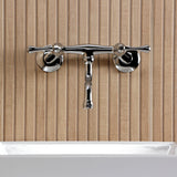 Kingston Double-Handle 2-Hole Wall Mount Bathroom Faucet