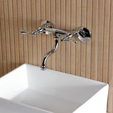 Kingston Double-Handle 2-Hole Wall Mount Bathroom Faucet