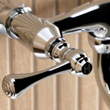 Kingston Double-Handle 2-Hole Wall Mount Bathroom Faucet
