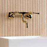 Kingston Double-Handle 2-Hole Wall Mount Bathroom Faucet