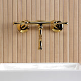 Kingston Double-Handle 2-Hole Wall Mount Bathroom Faucet