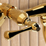 Kingston Double-Handle 2-Hole Wall Mount Bathroom Faucet