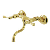 Kingston Double-Handle 2-Hole Wall Mount Bathroom Faucet
