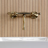 Kingston Double-Handle 2-Hole Wall Mount Bathroom Faucet