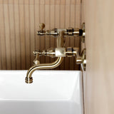 Kingston Double-Handle 2-Hole Wall Mount Bathroom Faucet