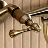 Kingston Double-Handle 2-Hole Wall Mount Bathroom Faucet