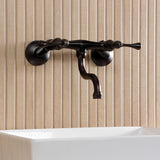 Kingston Double-Handle 2-Hole Wall Mount Bathroom Faucet