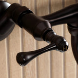 Kingston Double-Handle 2-Hole Wall Mount Bathroom Faucet
