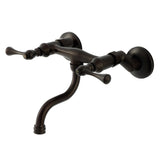 Kingston Double-Handle 2-Hole Wall Mount Bathroom Faucet