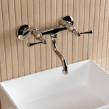 Kingston Double-Handle 2-Hole Wall Mount Bathroom Faucet