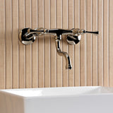 Kingston Double-Handle 2-Hole Wall Mount Bathroom Faucet