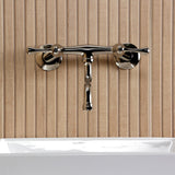 Kingston Double-Handle 2-Hole Wall Mount Bathroom Faucet