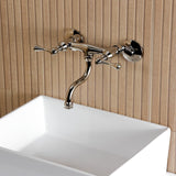 Kingston Double-Handle 2-Hole Wall Mount Bathroom Faucet
