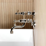 Kingston Double-Handle 2-Hole Wall Mount Bathroom Faucet