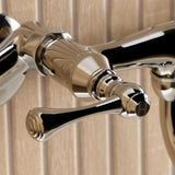 Kingston Double-Handle 2-Hole Wall Mount Bathroom Faucet