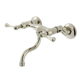 Kingston Double-Handle 2-Hole Wall Mount Bathroom Faucet