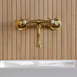Essex Double-Handle 2-Hole Wall Mount Bathroom Faucet