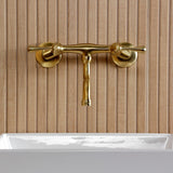 Kingston Double-Handle 2-Hole Wall Mount Bathroom Faucet