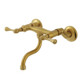 Kingston Double-Handle 2-Hole Wall Mount Bathroom Faucet