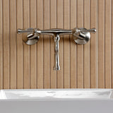 Kingston Double-Handle 2-Hole Wall Mount Bathroom Faucet