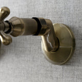 Kingston Double-Handle 2-Hole Wall-Mount Bridge Kitchen Faucet