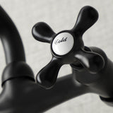 Kingston Double-Handle 2-Hole Wall-Mount Bridge Kitchen Faucet