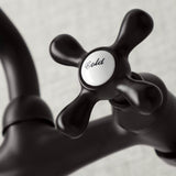 Kingston Double-Handle 2-Hole Wall-Mount Bridge Kitchen Faucet