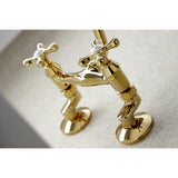 Kingston Double-Handle 2-Hole Wall-Mount Bridge Kitchen Faucet